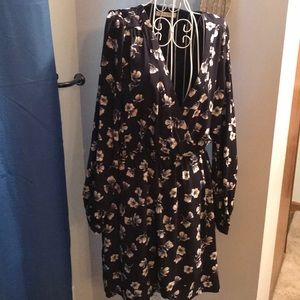 Navy Blue Floral Dress